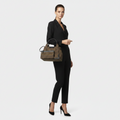 Balenciaga Navy Cabas S · Wool & Leather