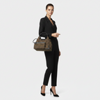 Balenciaga Navy Cabas S · Wool & Leather