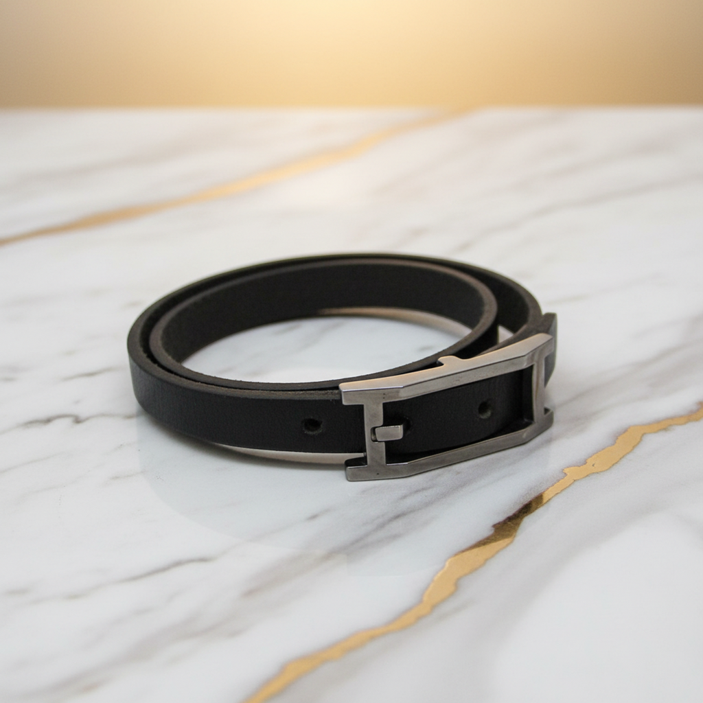 Hermès Hapi · Choker Bangle · Leather