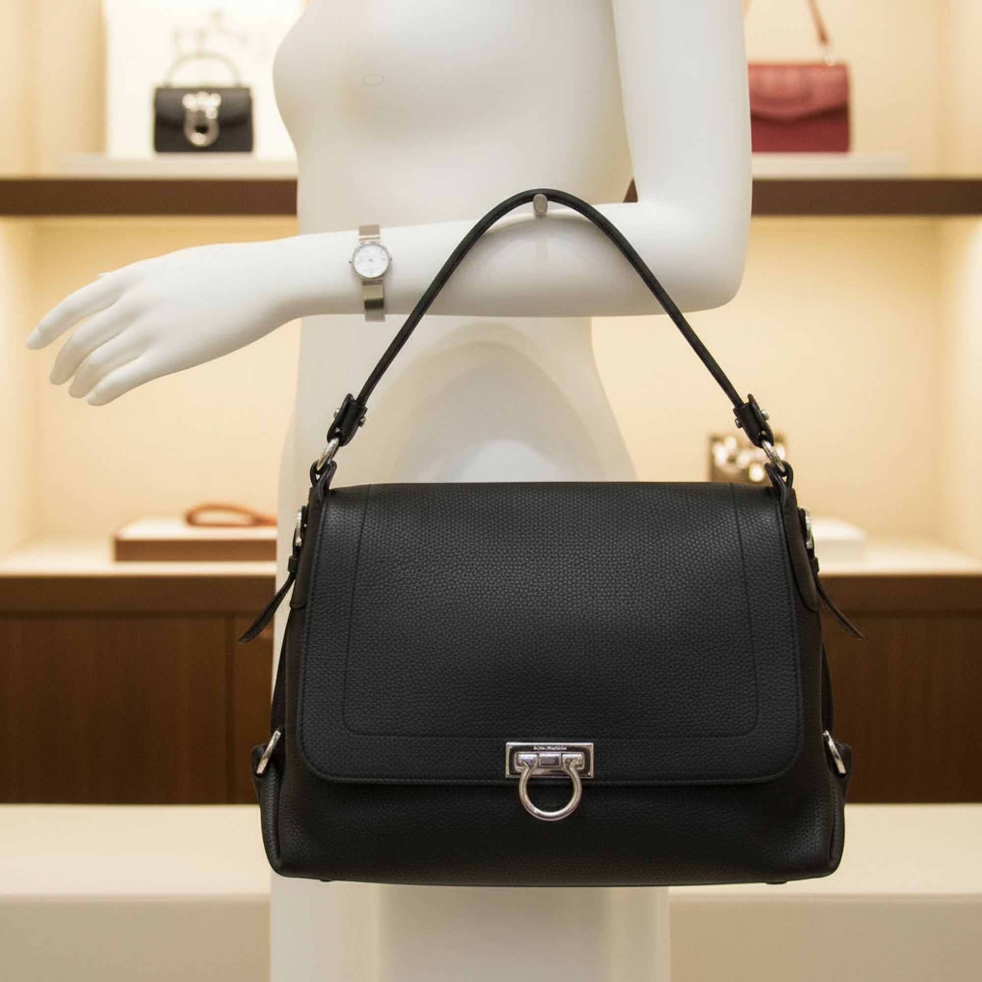 Salvatore Ferragamo Gancini · Leather