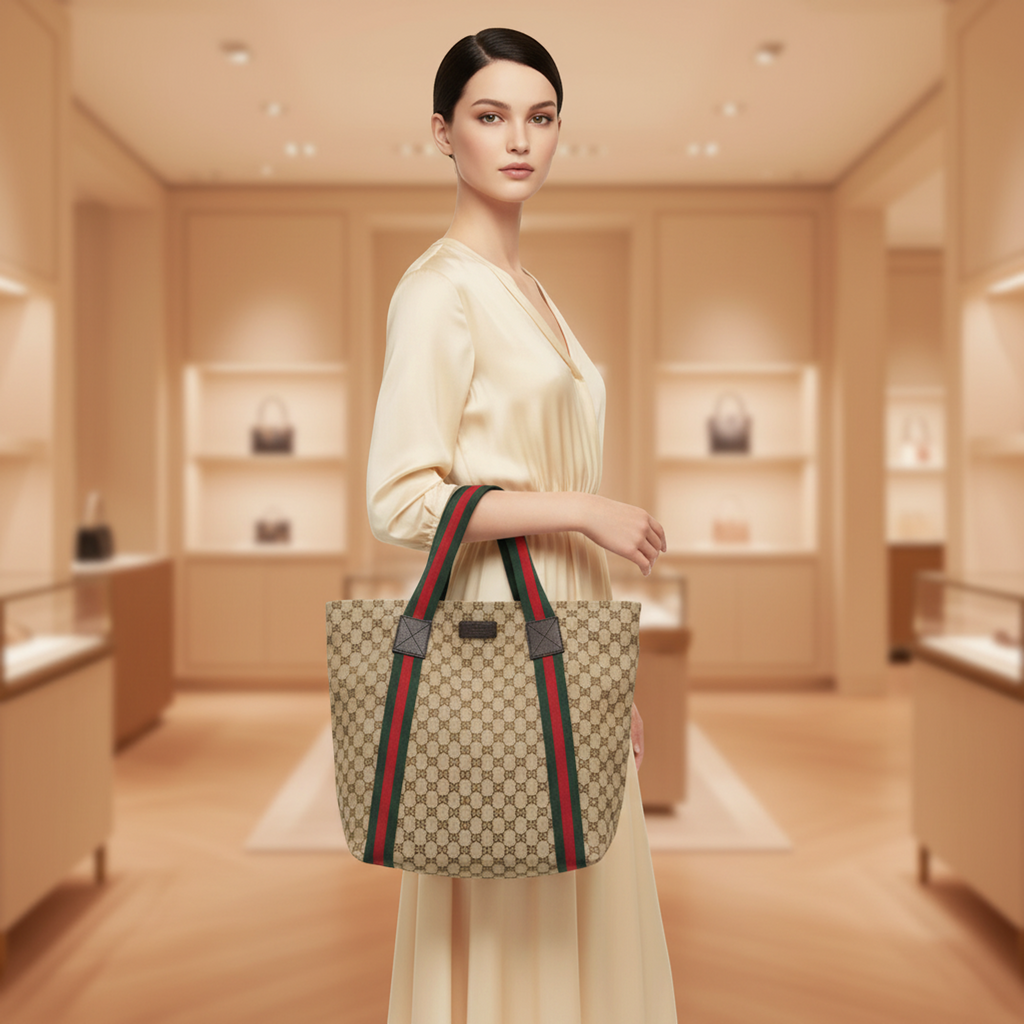 Gucci GG Canvas Sherry Line · Tote