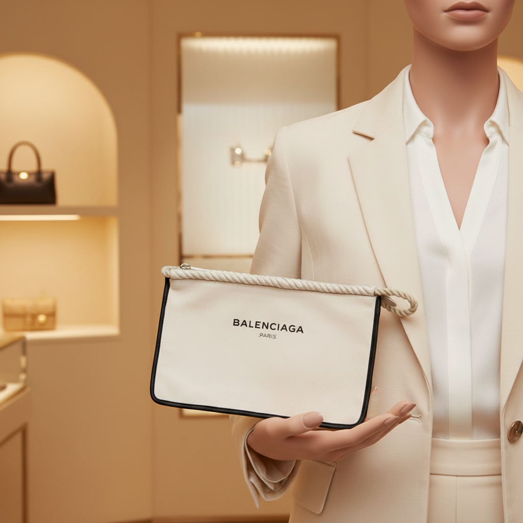 Balenciaga · Leather Clutch · Monochrome