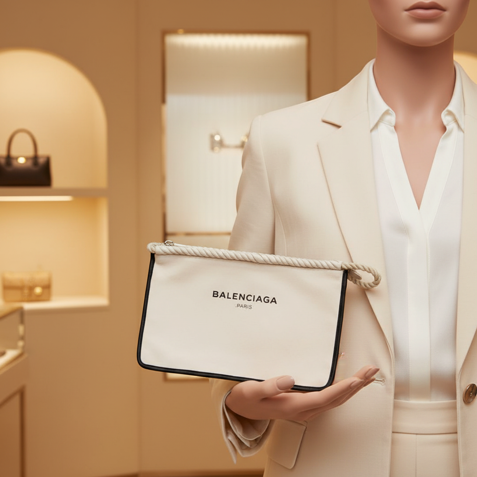 Balenciaga · Leather Clutch · Monochrome
