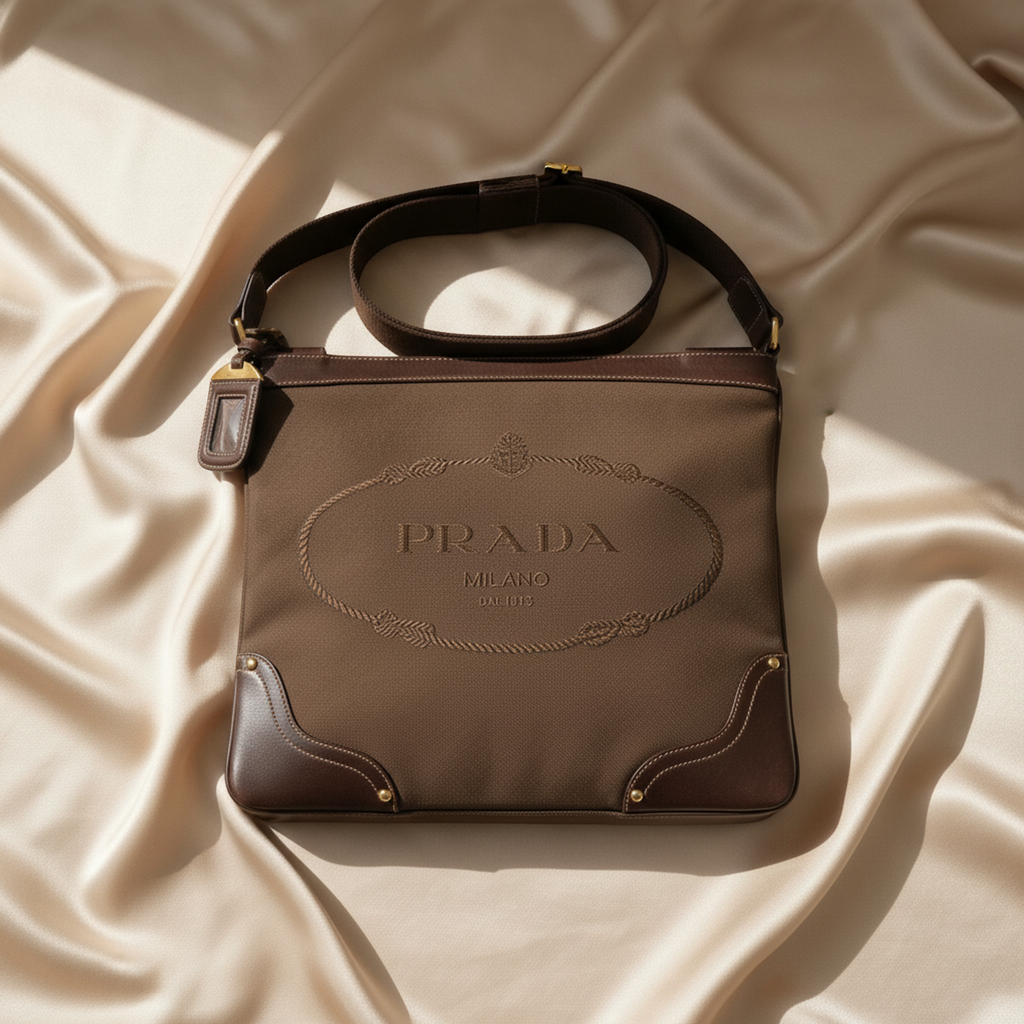 Prada Logo Jacquard · Canvas & Leather