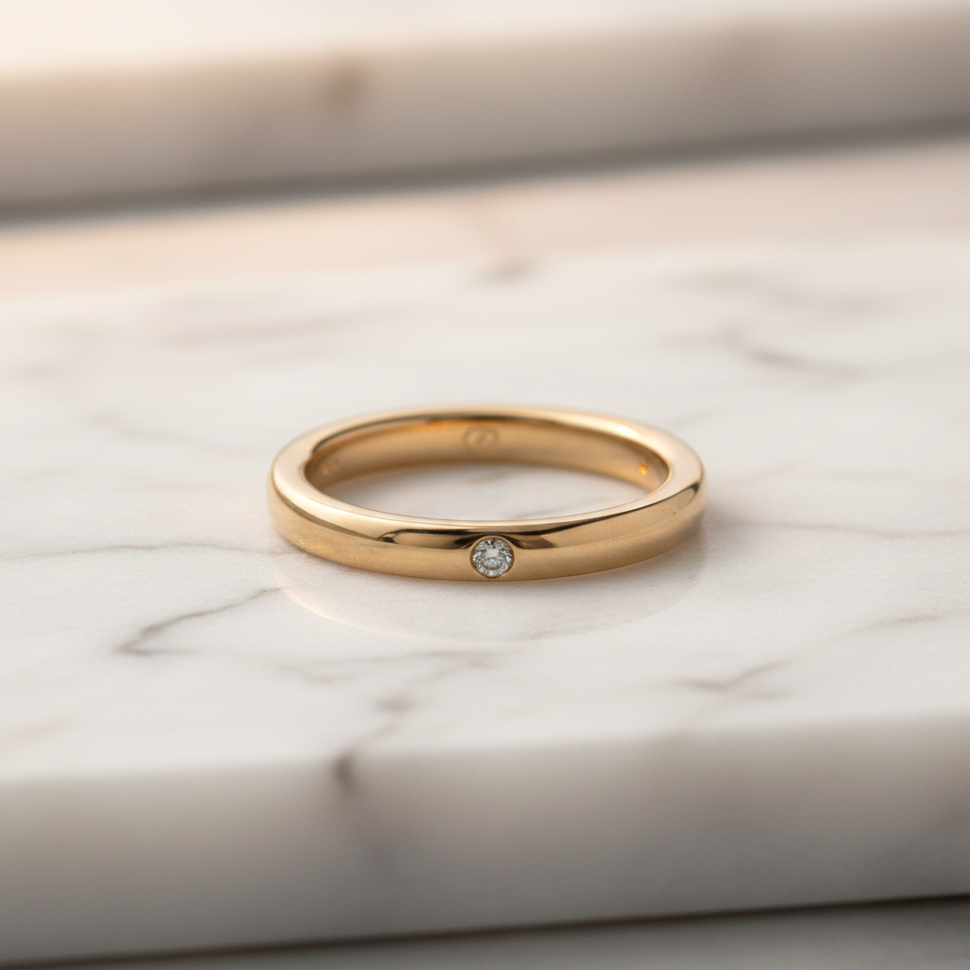 Tiffany Stacking Band · Diamond · Rose Gold