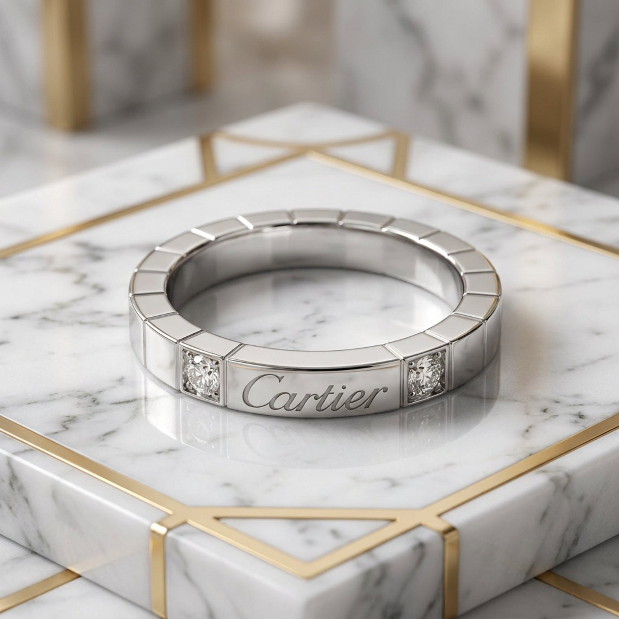 Cartier Lanieres Diamond · 18K White Gold