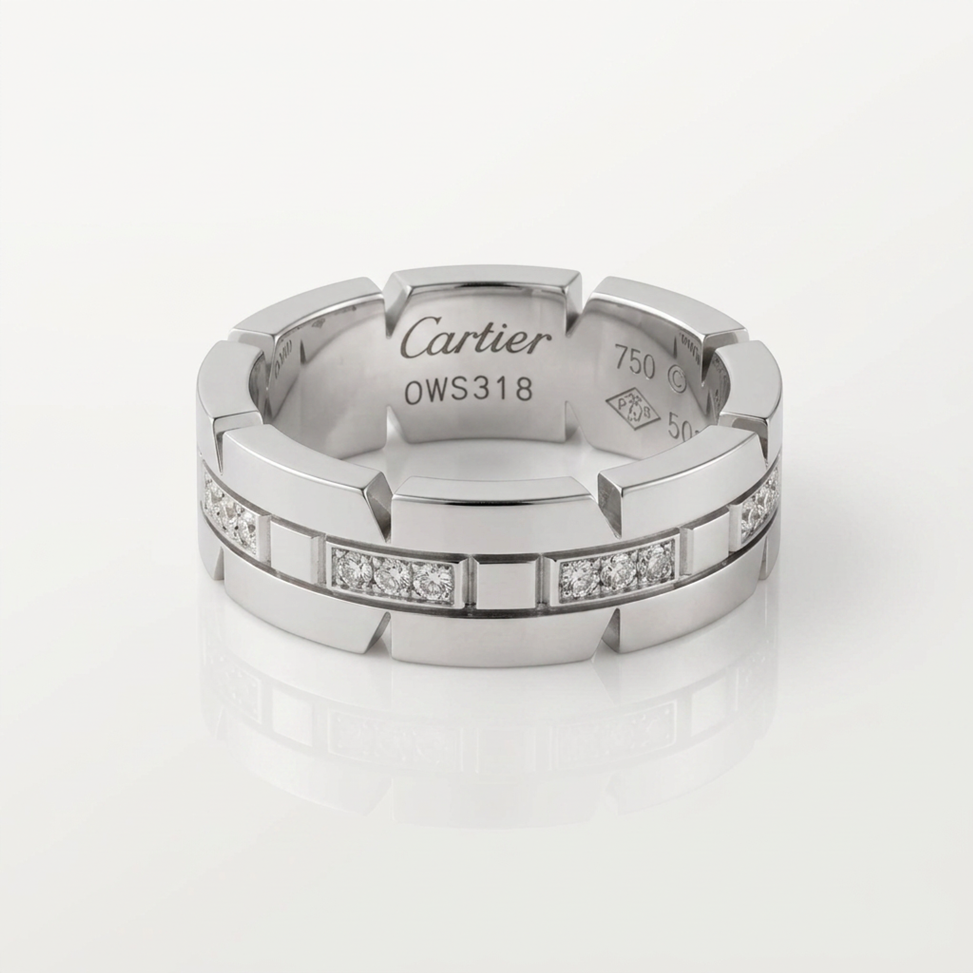 Cartier Tank Française · 18K White Gold · Diamond