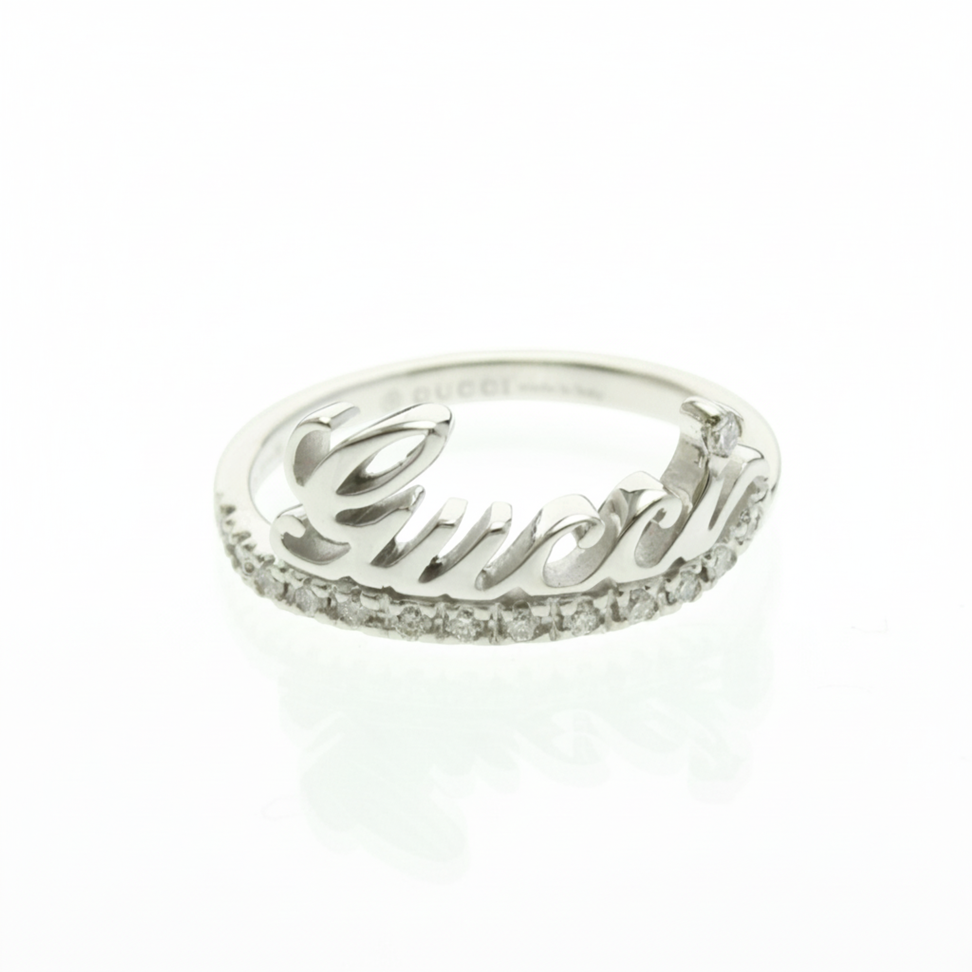 Gucci Logo Signature · 18K White Gold · Diamond