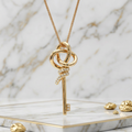 Tiffany Knot Key · 18K White Gold · Diamond