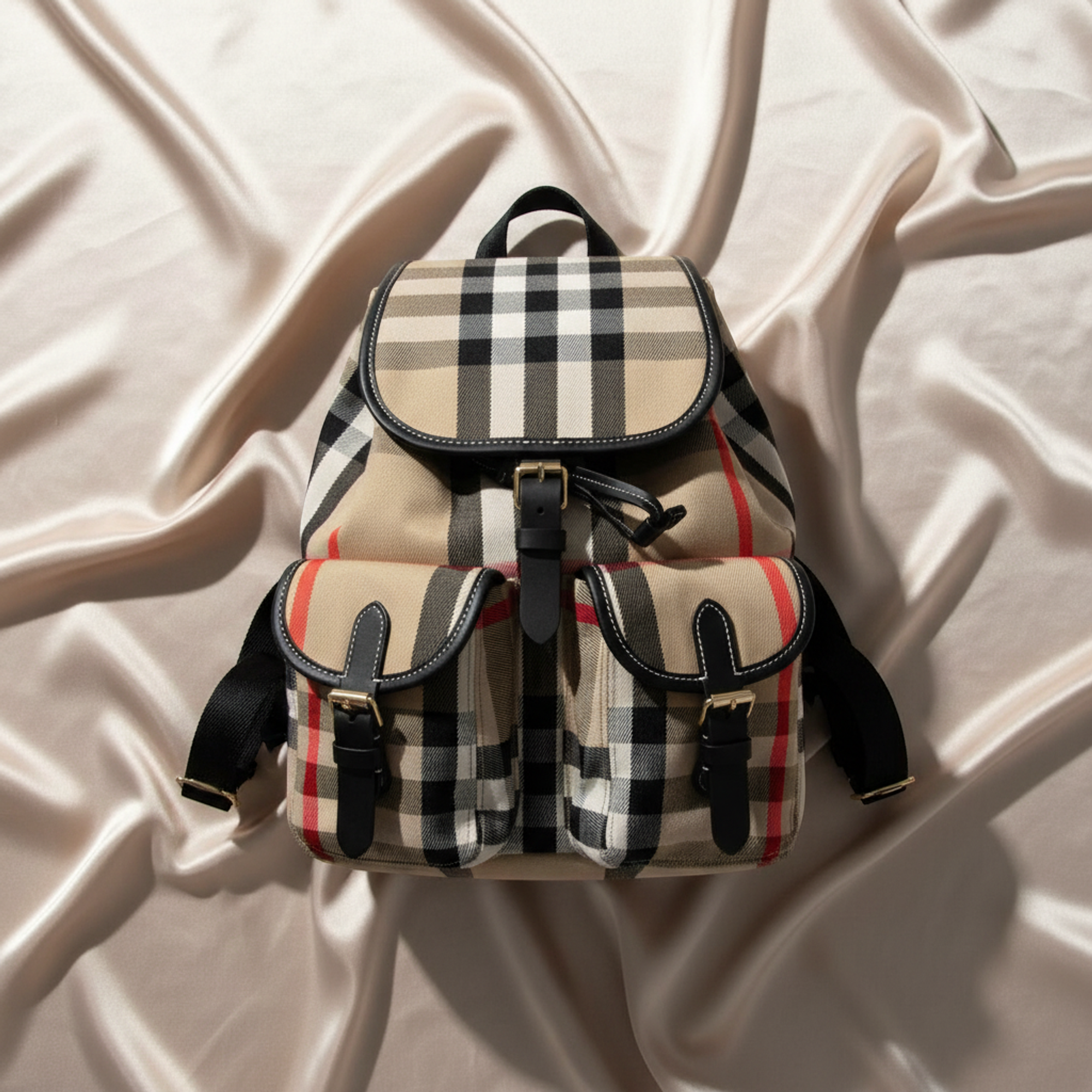 Burberry Enfild · Check Canvas & Leather