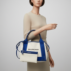 Balenciaga Navy Cabas XS · Canvas