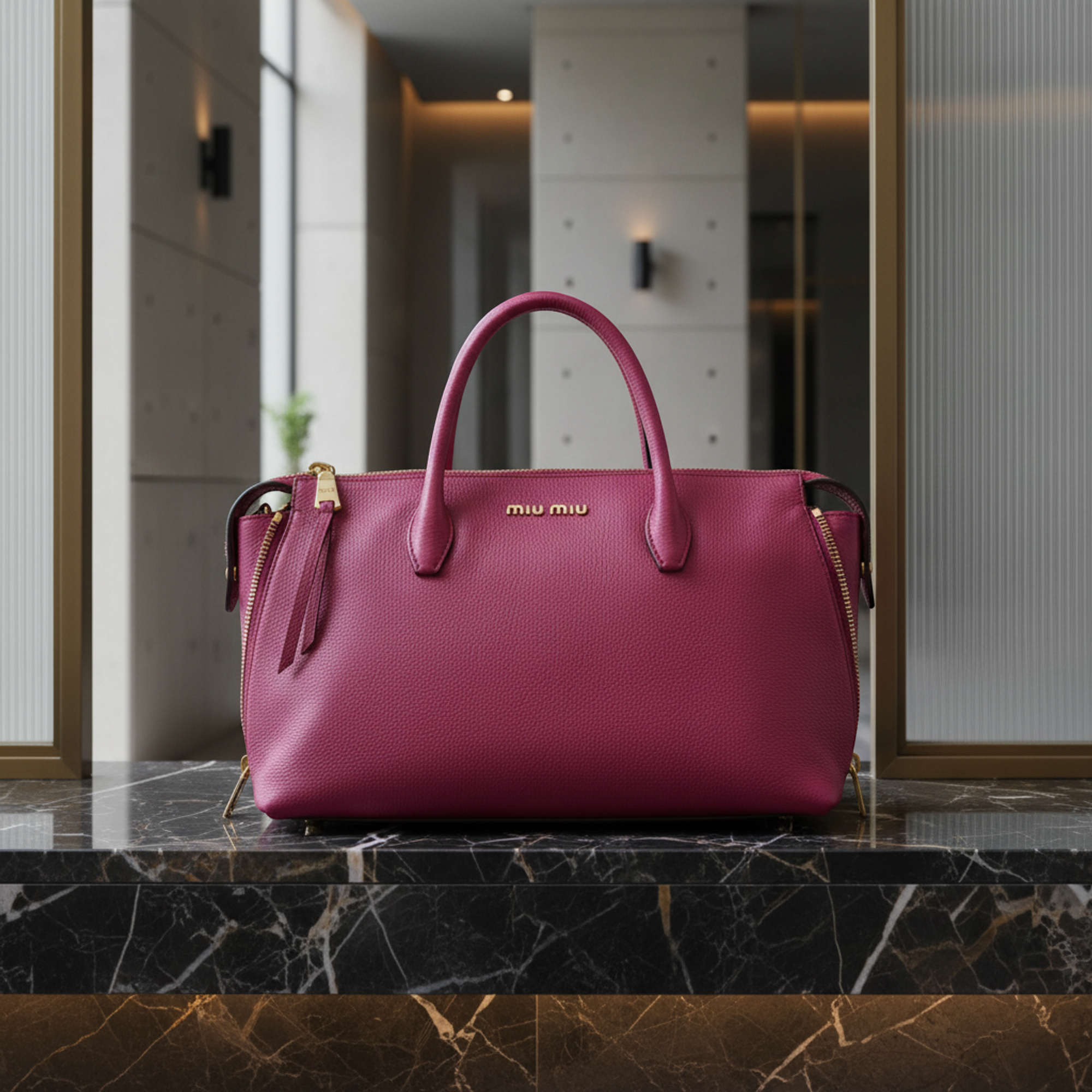 Miu Miu Madras · Leather