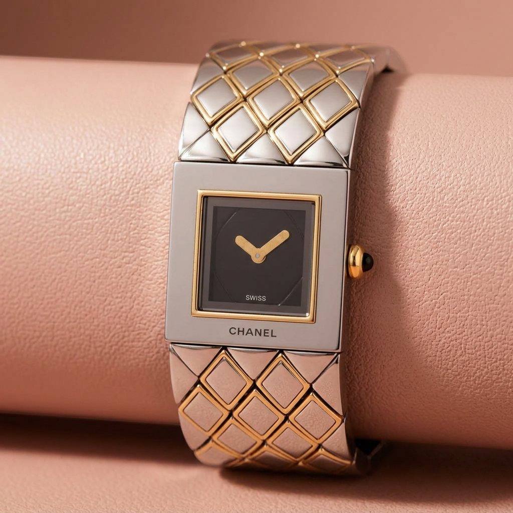 Chanel Matelasse · 18K Yellow Gold · Steel