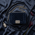 Chanel Boy · Velvet · Chain Shoulder Bag
