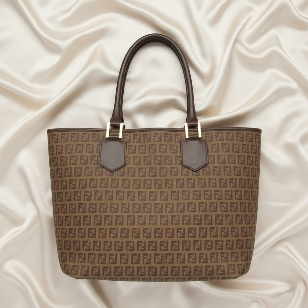 Fendi Zucchino · Coated Canvas Tote