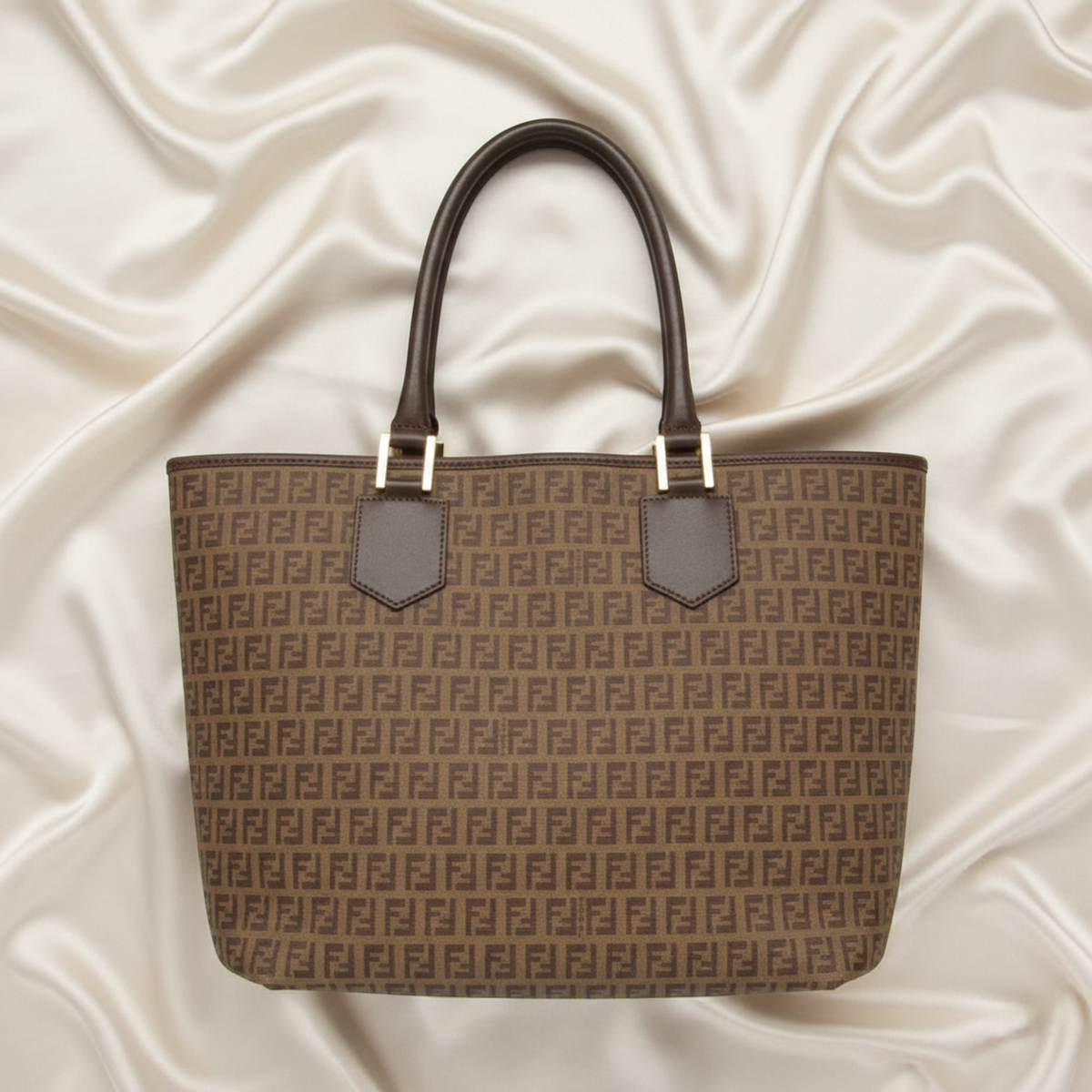 Fendi Zucchino · Coated Canvas Tote