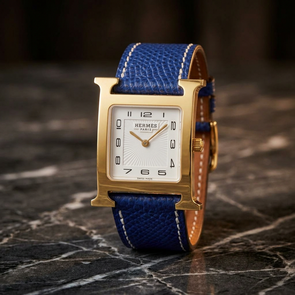 Hermès Heure H · Gold Plated · Quartz