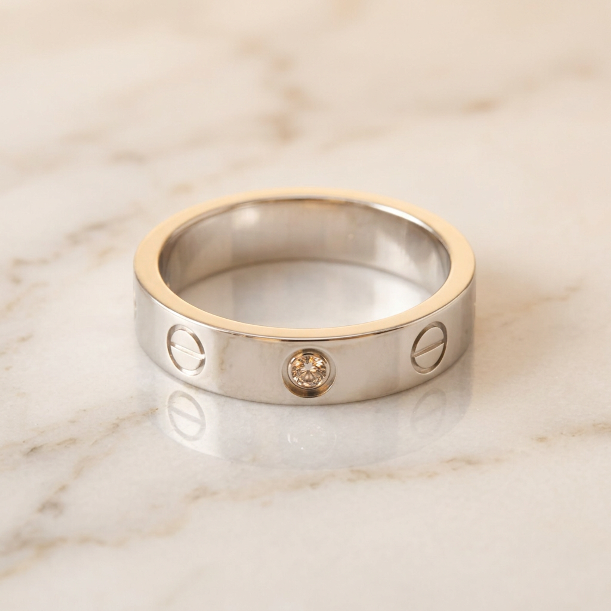 Cartier Mini Love · 18K White Gold · Diamond