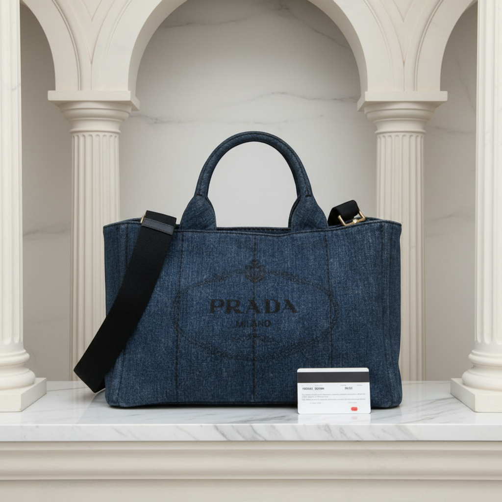 Prada Canapa · Denim Tote