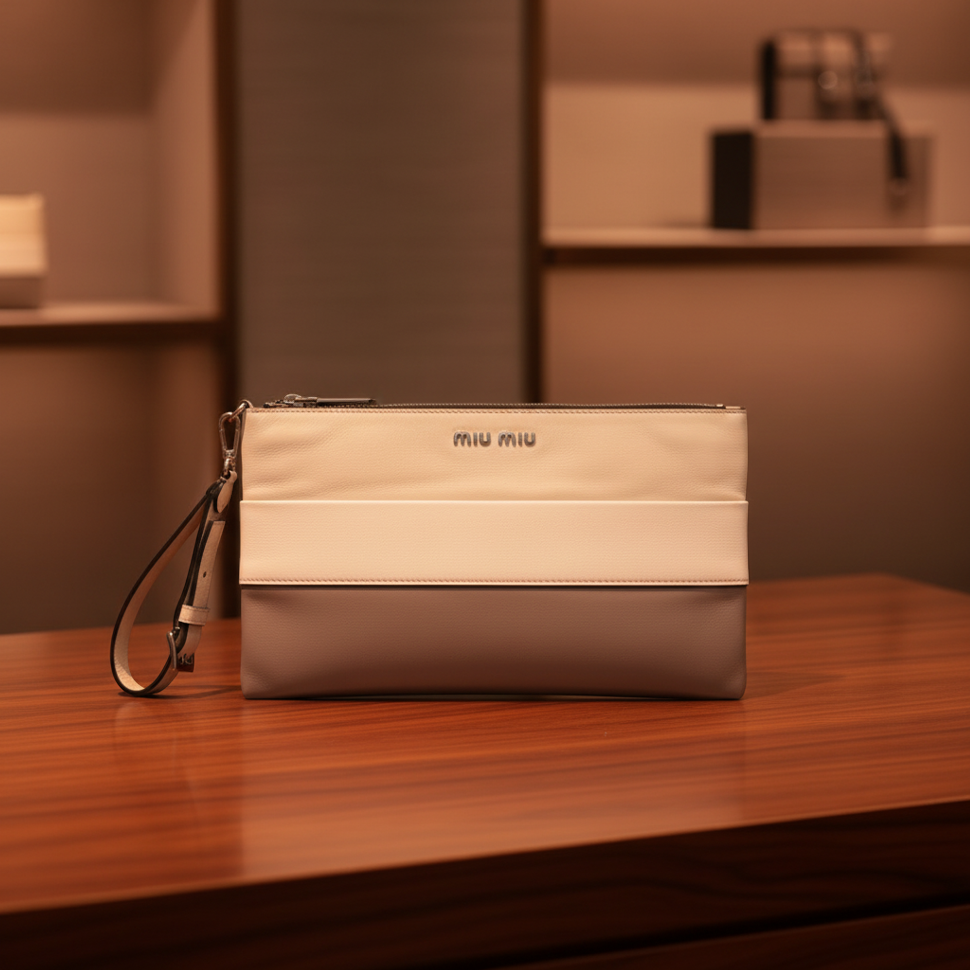 Miu Miu · Leather Clutch · Two-Tone