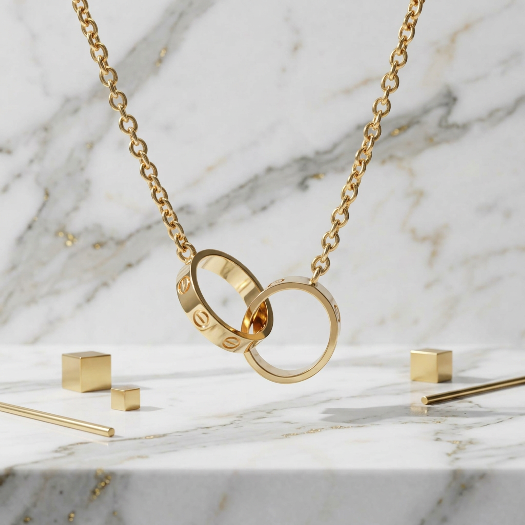 Cartier Baby Love Necklace · Rose Gold