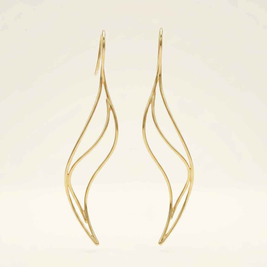 Tiffany Wave · 18K Yellow Gold · Earrings