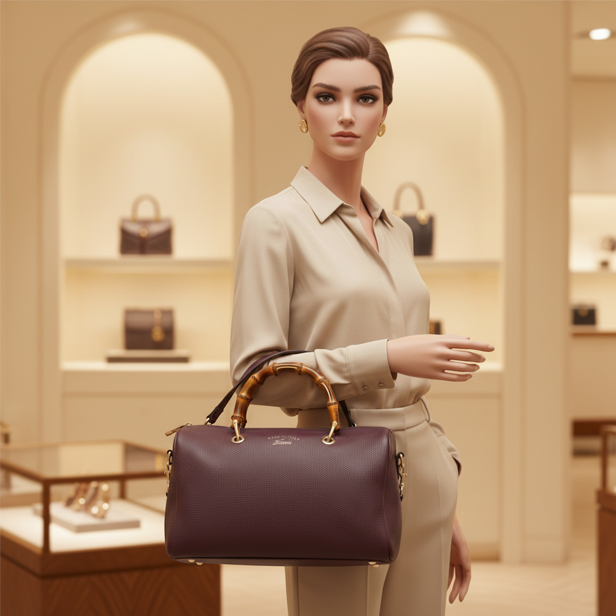 Gucci Bamboo · Leather Handbag