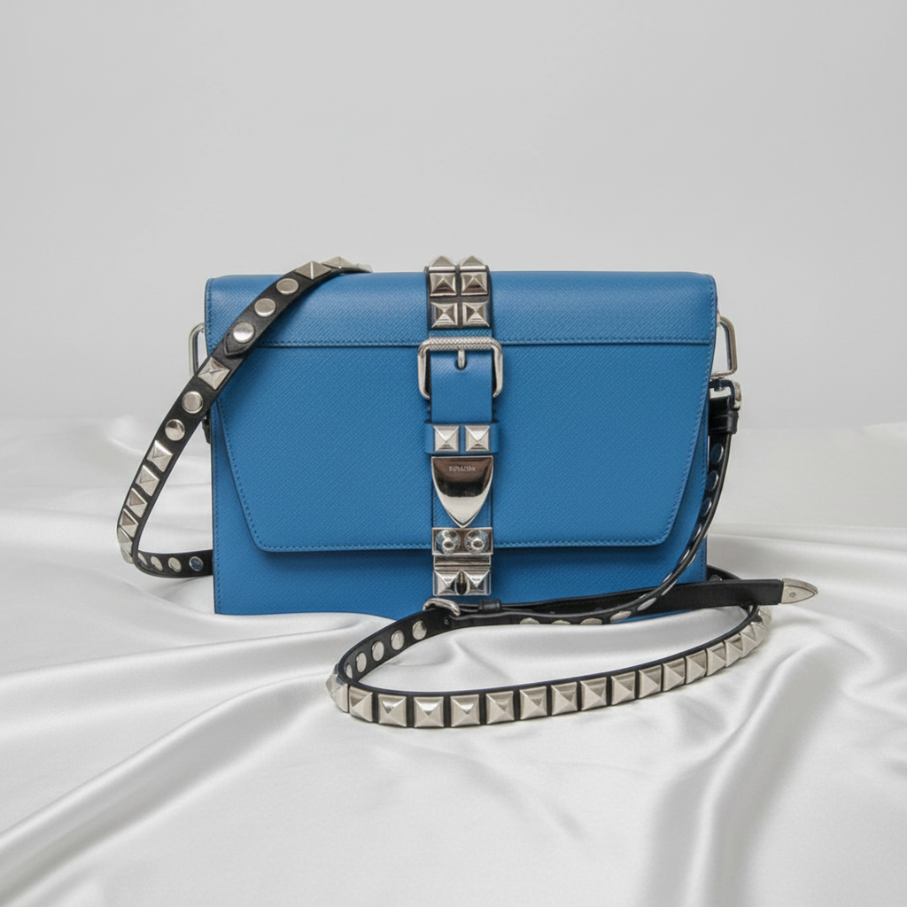 Prada Electra Studs · Leather Shoulder Bag