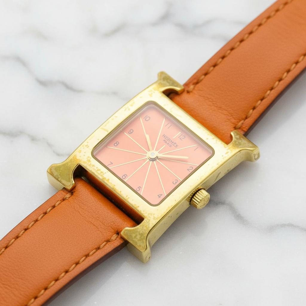 Hermès Heure H · Gold Plated · Quartz
