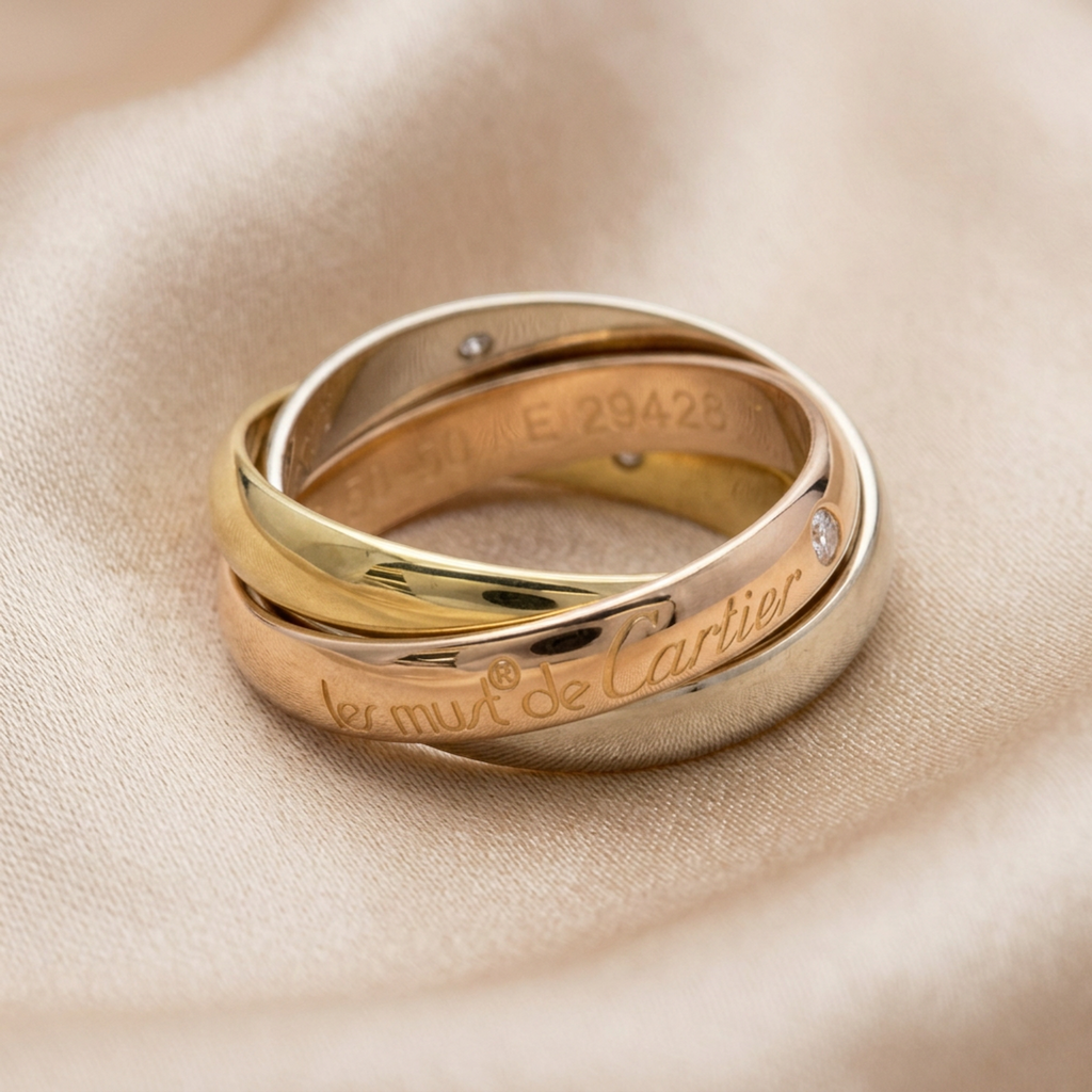 Cartier Trinity · Three Diamond · Tri-Gold