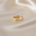 Tiffany Flat Band · Three Diamonds · Rose Gold