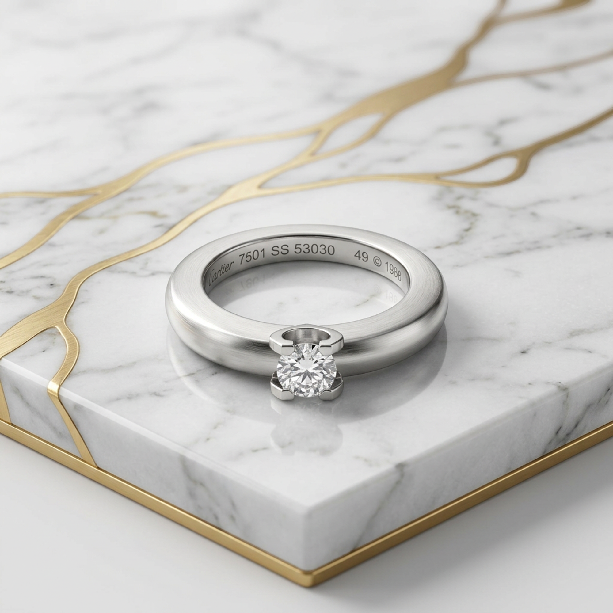 Cartier C de Cartier · 18K White Gold · Diamond