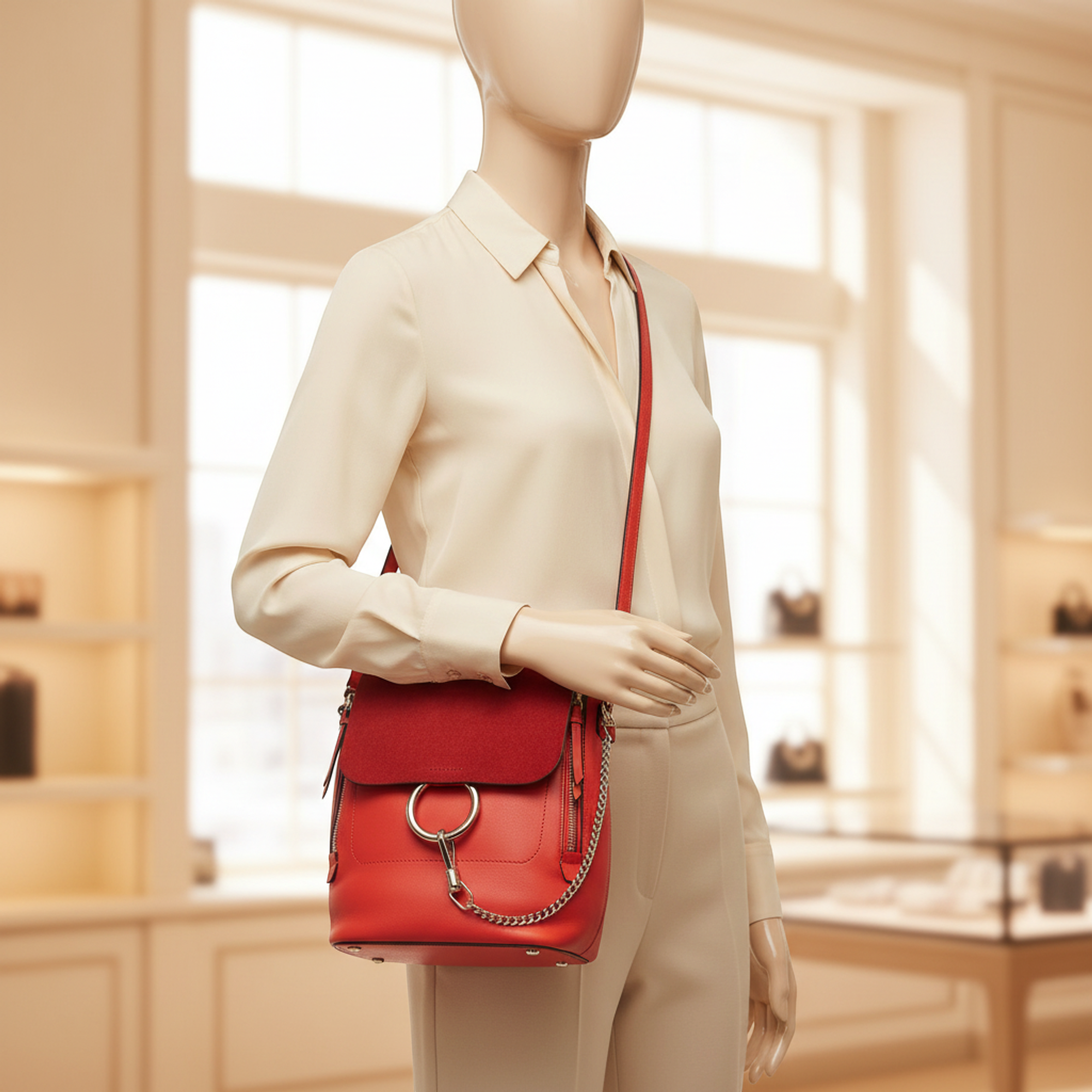 Chloé Faye · Leather & Suede Backpack