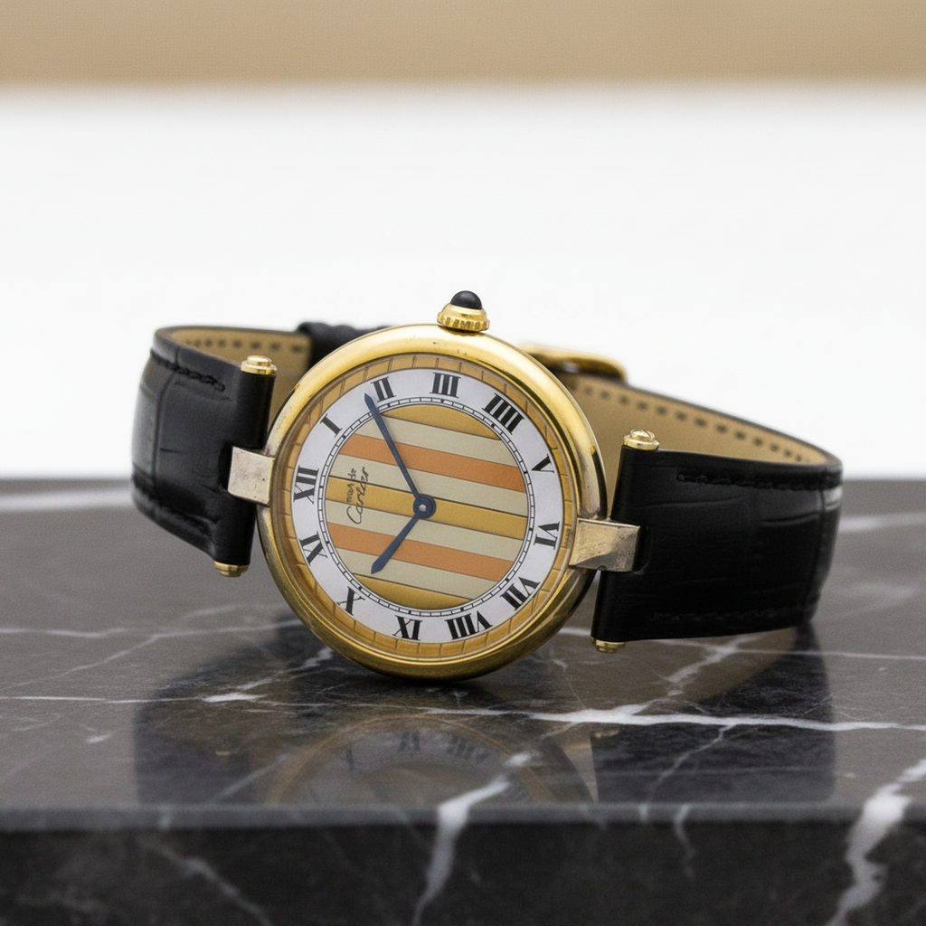 Cartier Must Vendome · Gold Plated · Quartz