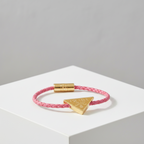 Prada Nappa Triangle · Leather Bangle