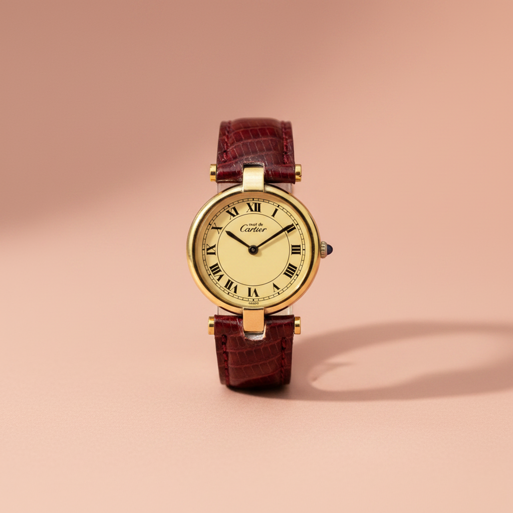 Cartier Must Vendome · Gold Plated · Quartz