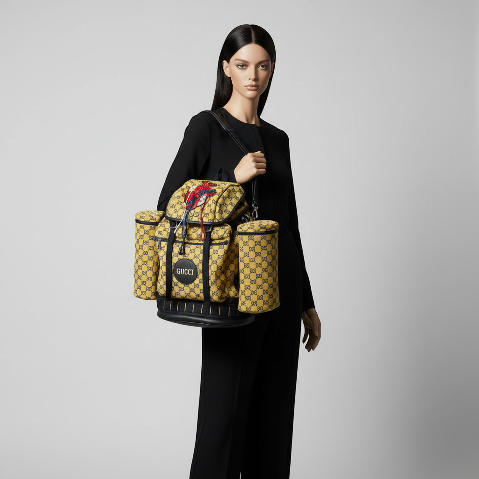 Gucci GG Canvas · Heart Patch Backpack