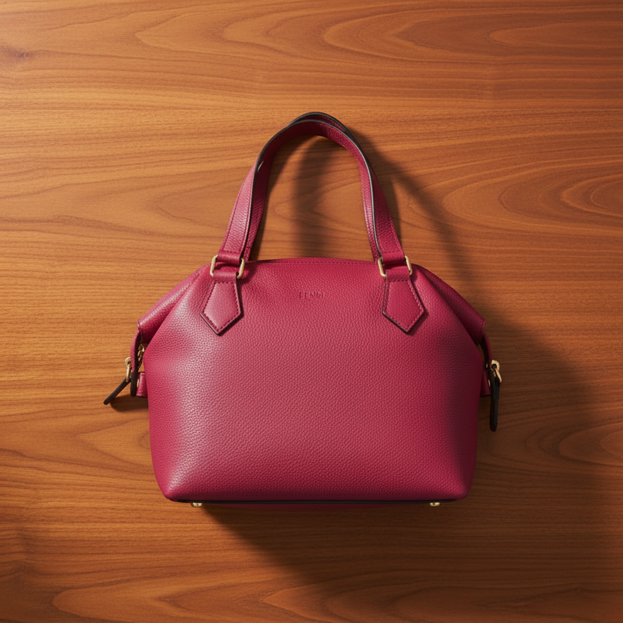 Fendi · Leather Handbag · Bordeaux