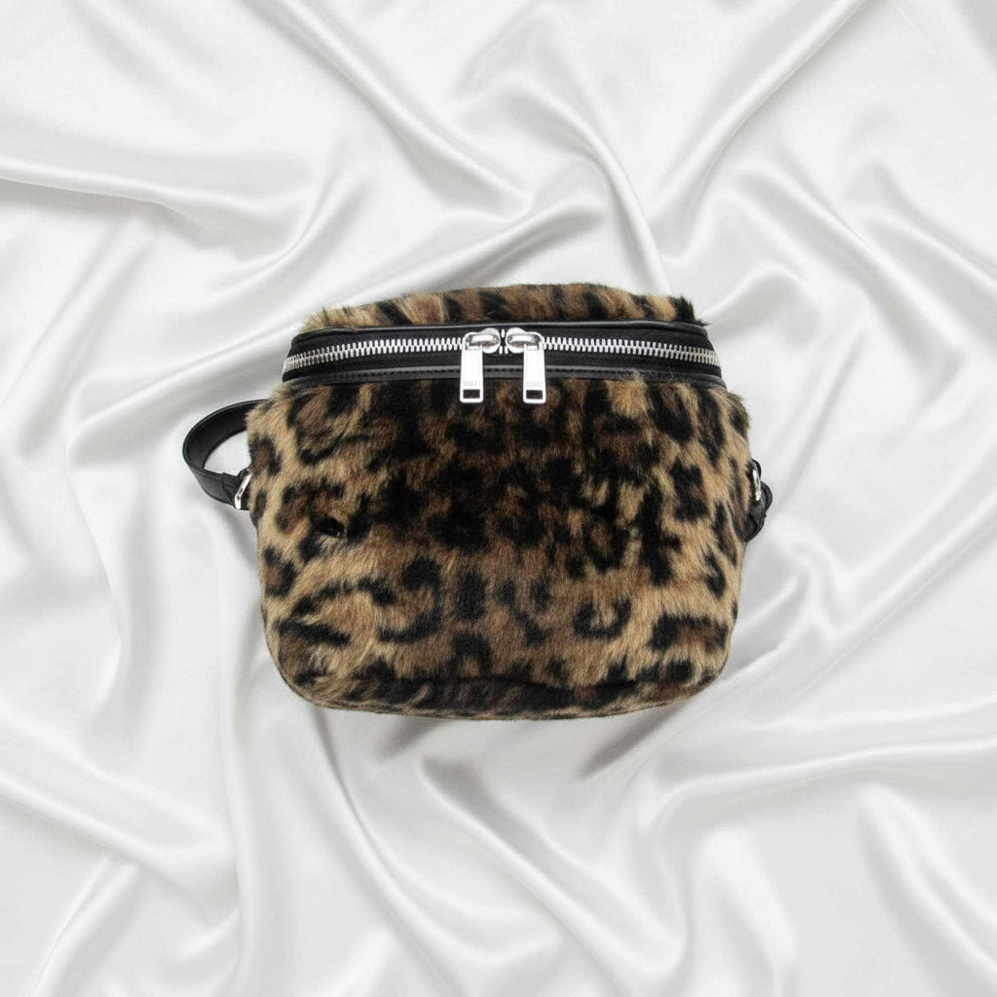 Celine Fluffy Box · Leopard Faux Fur
