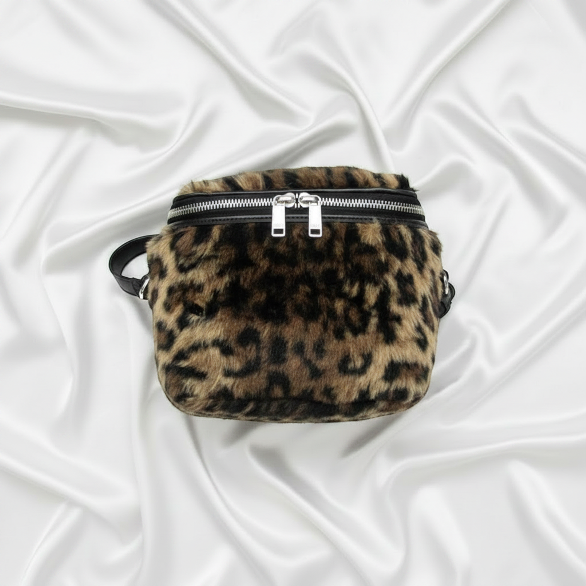 Celine Fluffy Box · Leopard Faux Fur