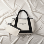 Balenciaga Navy Cabas S · Canvas