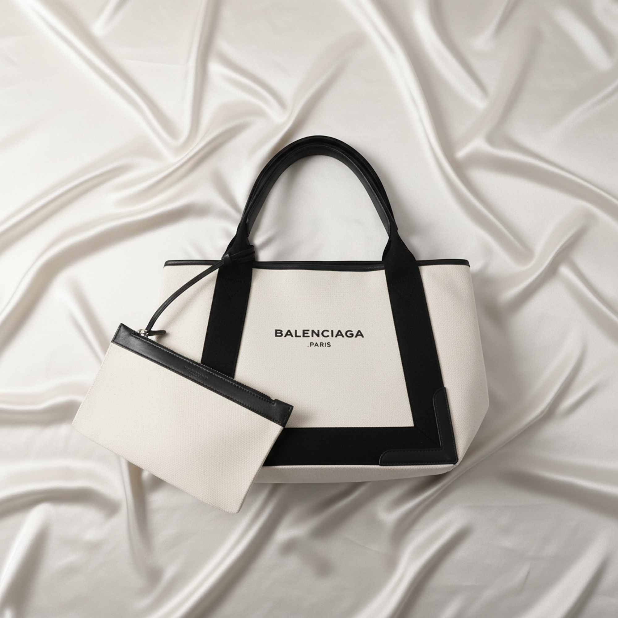Balenciaga Navy Cabas S · Canvas
