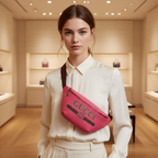 Gucci Logo Print · Leather Belt Bag