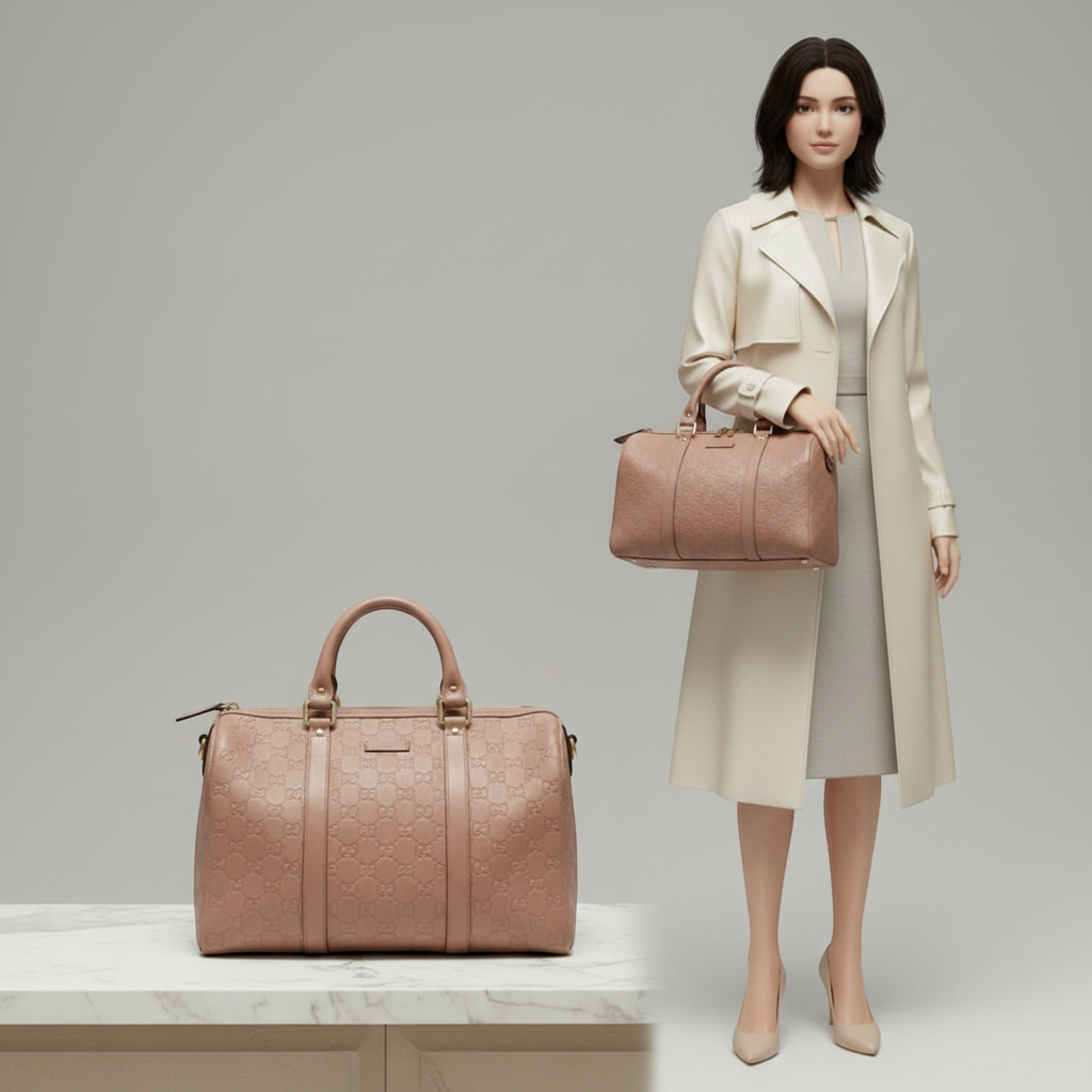 Gucci Guccissima · Boston Bag · Blush Leather