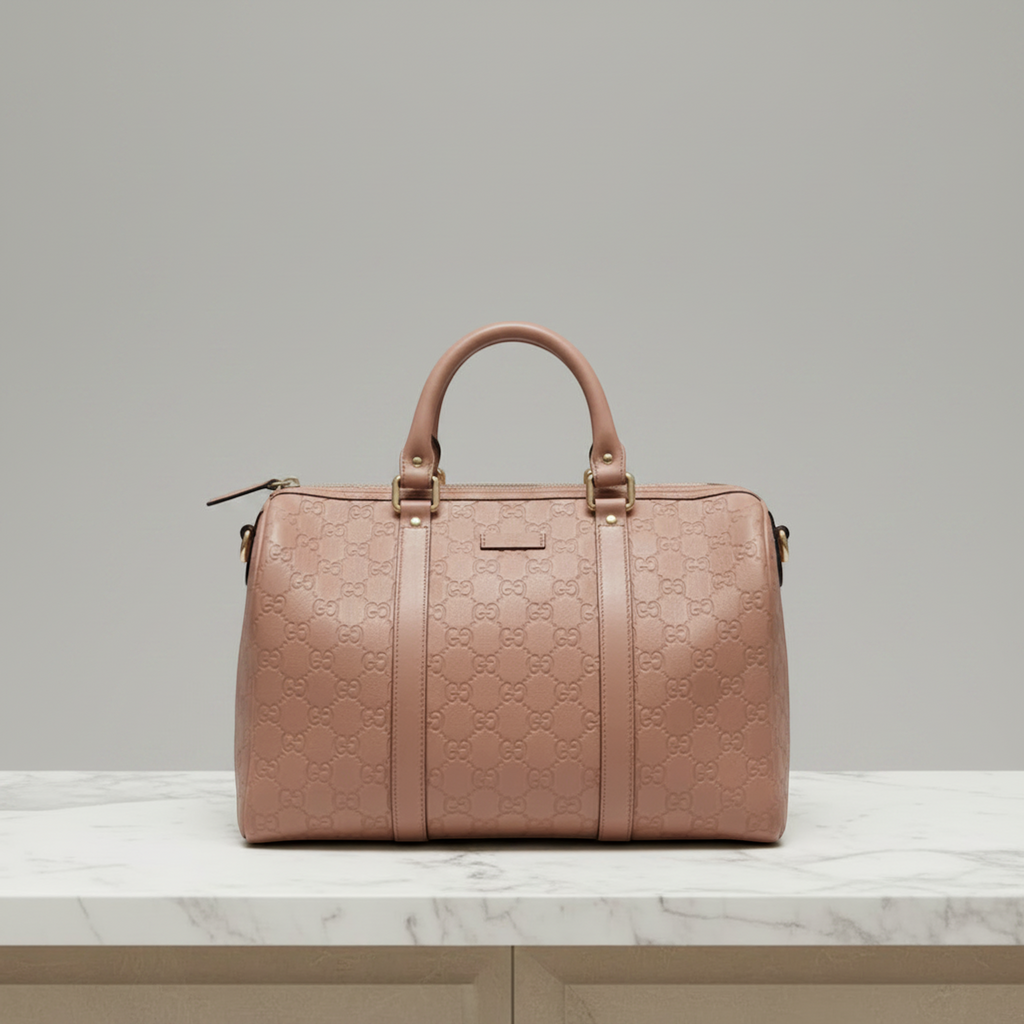 Gucci Guccissima · Boston Bag · Blush Leather