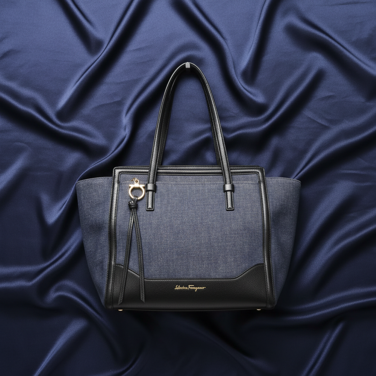 Salvatore Ferragamo Gancini · Denim Tote