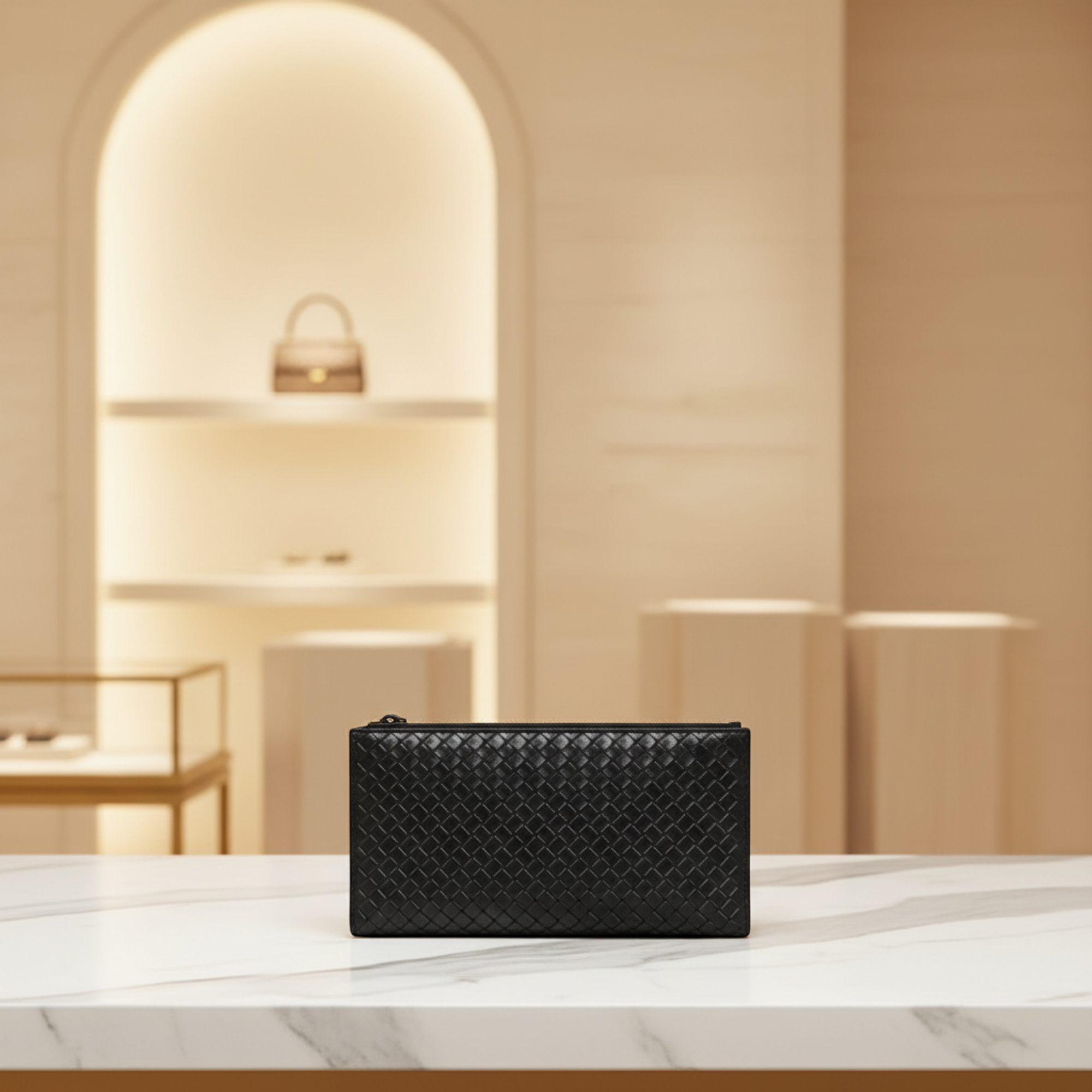 Bottega Veneta Intrecciato · Leather Clutch