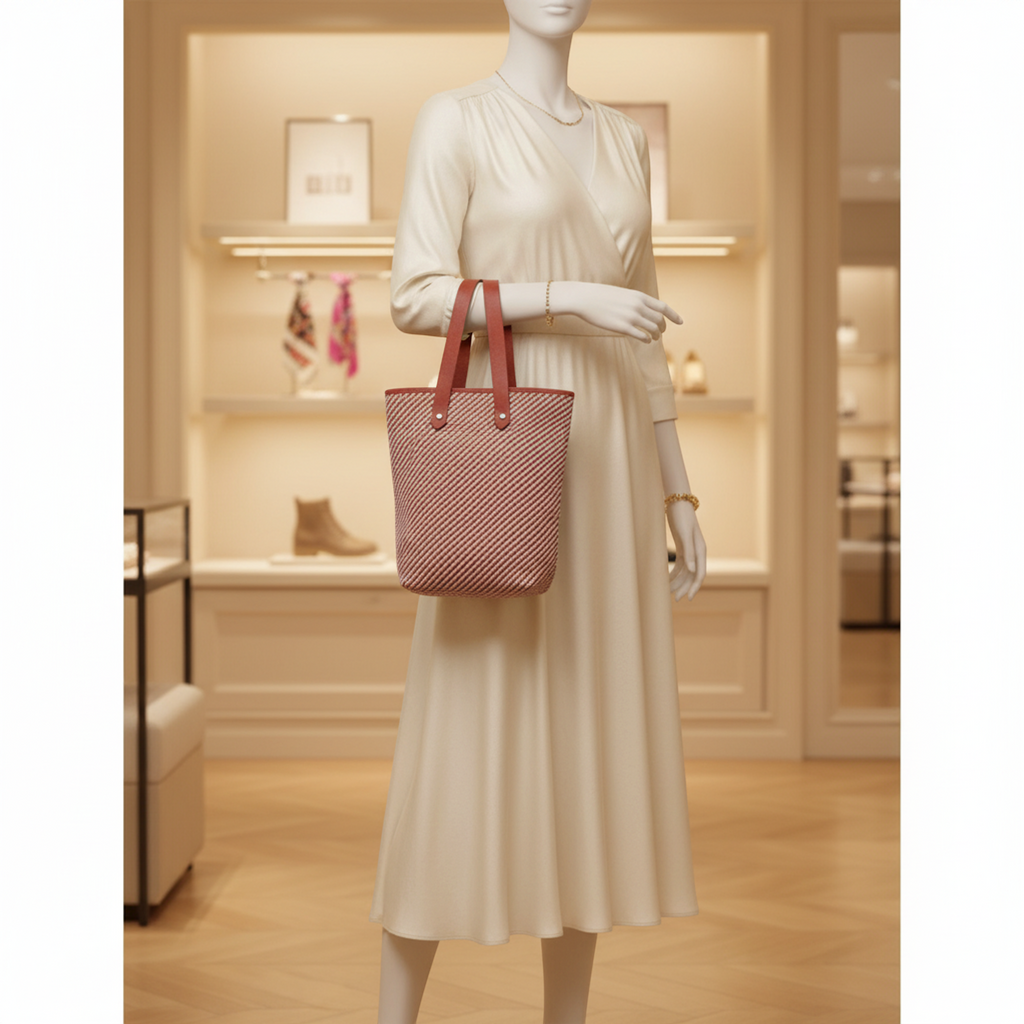 Hermès Ahmedabad · Leather & Toile Tote