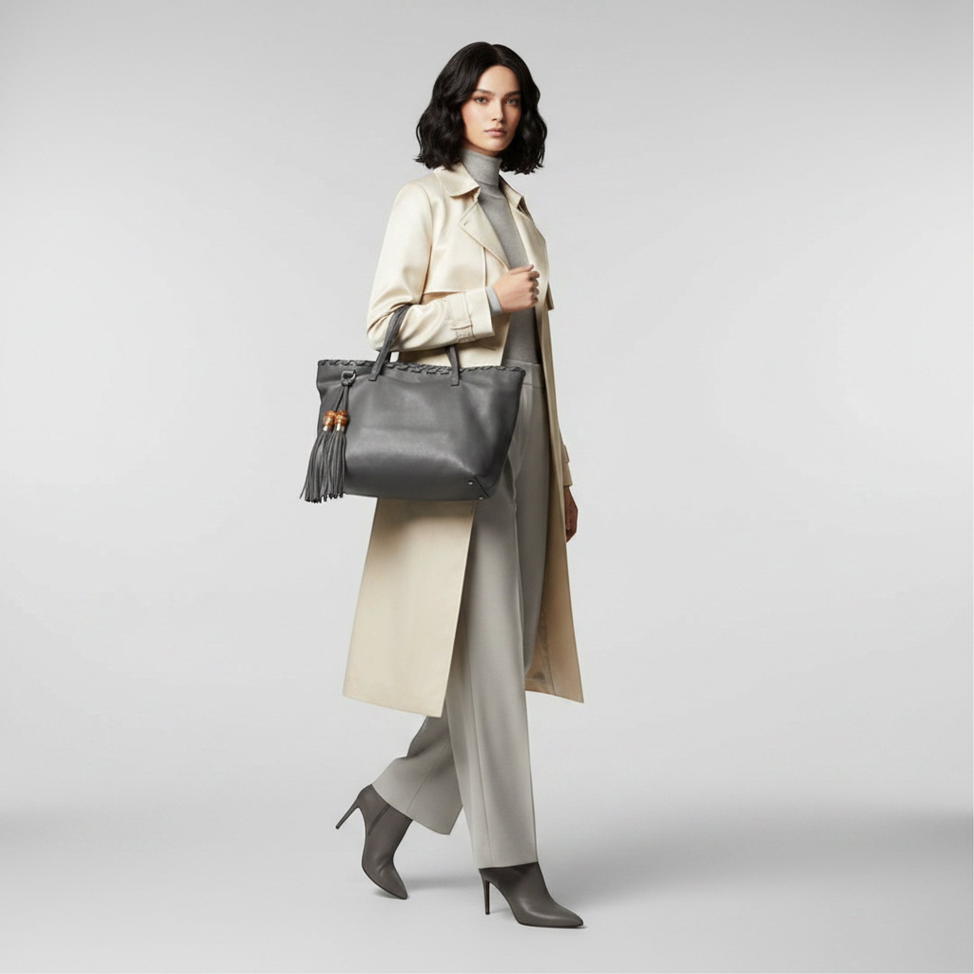 Gucci Bamboo Tassel · Leather Tote
