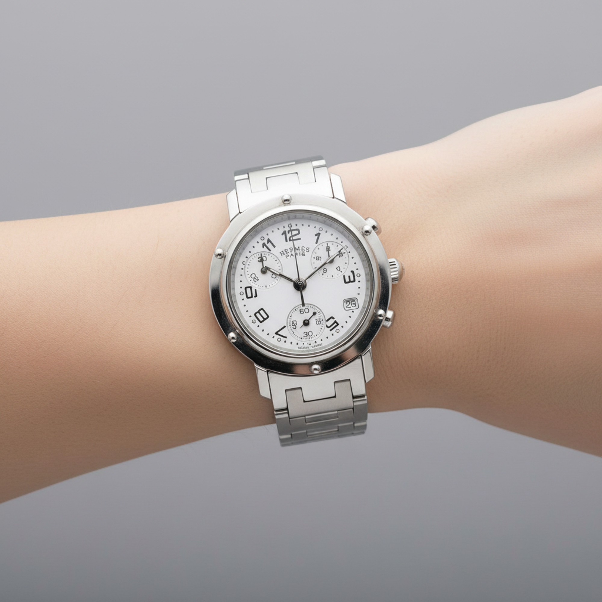 Hermès Clipper Chronograph · Steel · Quartz
